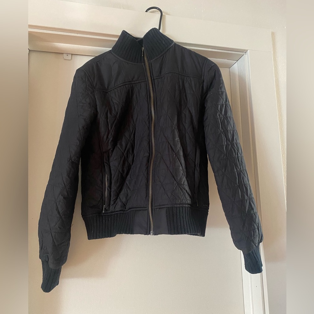 Prana black diva bomber jacket size S